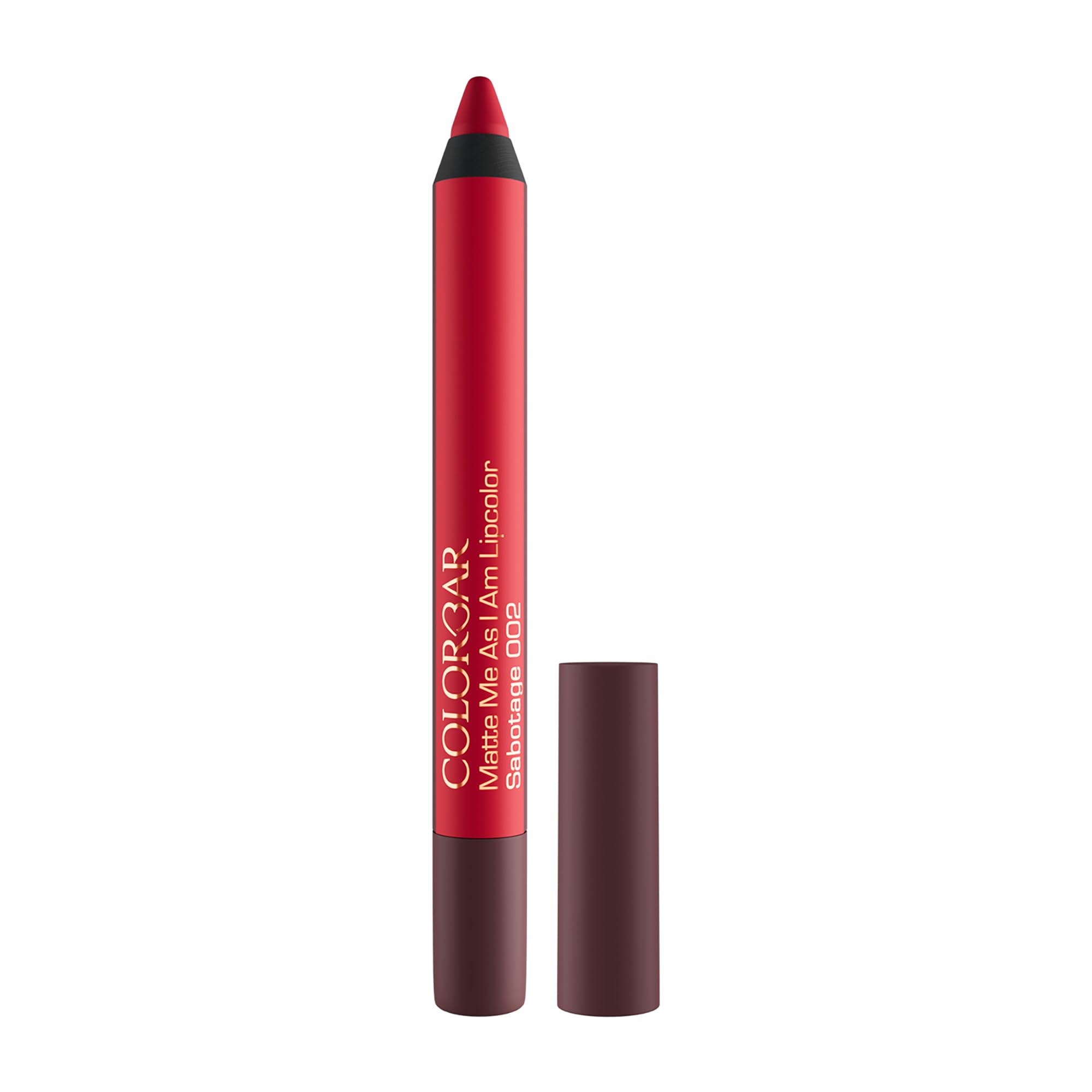 Colorbar Matte me as I am Lipcolor-Sabotage, Red, 2.8 g | Moisturize and condition lips| Long Lasting| Waterproof and Sm