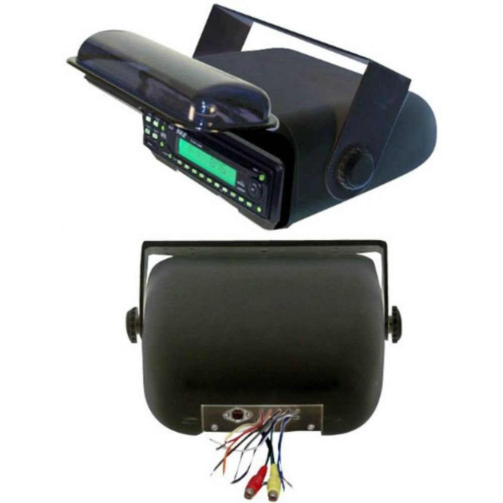 RÉCIPIENT pour Ensemble STÉRÉO OU Radio Marin IMPERMÉABLE ET RÉSISTANT À l'eau AU Soleil PYLE PLMRCB3 Noir pour Bateau Piscine CANOT