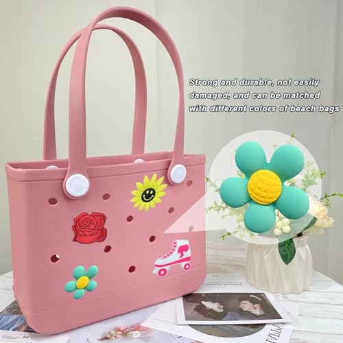 Image of Lckaey Rubber Beach Bag Accessories-PVC Rubber Totes organizer Sport Charms- for Purse Bogg Inserts