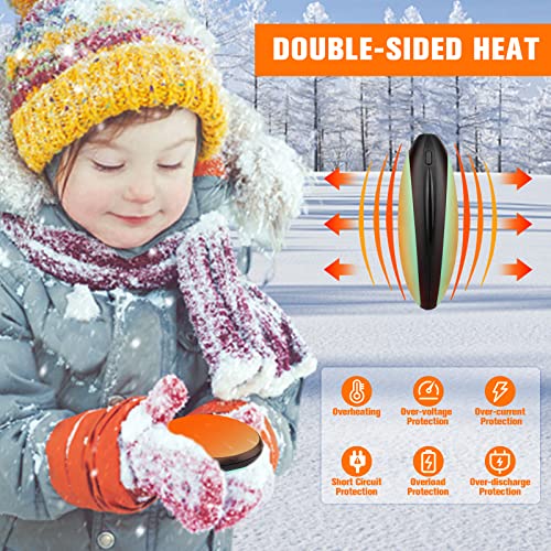 Hand Warmers Rechargeable, Portable Electric Hand Warmers Reusable for Men Women Kids, USB Portable Pocket Hand Warmer Perfect for Outdoor Indoor Hunting/Golf/Fishing/Skiing/Camping/Pain Relief,Blue