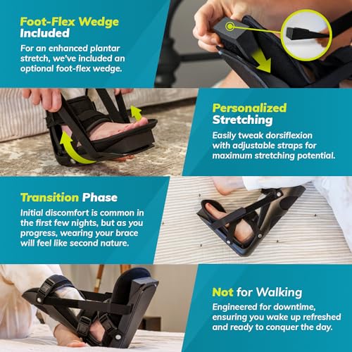 Braceability 10A0102M Sleeping Stretch Boot - Plantar Fasciitis Night Foot Splint Adjustable Achilles Tendonitis Brace thumb #3