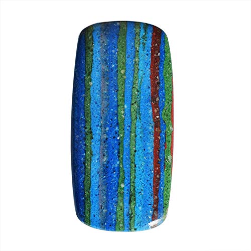 Calsilica arc-en-ciel lot de cabochons rectangulaires pierre calsilice 53x25mm pour loisirs créatifs
