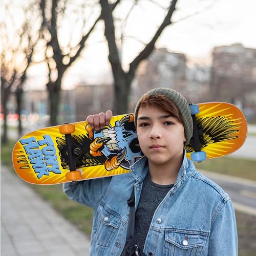 Image of Tony Hawk 31 inch Skateboard - Signature Series 1 Skateboard with Pro Trucks, Full Grip Tape, 9-Ply Maple Deck, Ideal for All Experience Levels