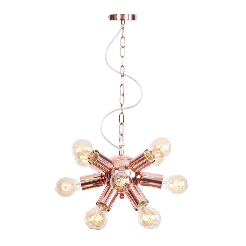 FYZDLAOR Vintage Wrought Iron Chandelier,Decorative Pendant Light for Living Room Bedroom Cafe Teahouse Bar Dining Room Club（E27）