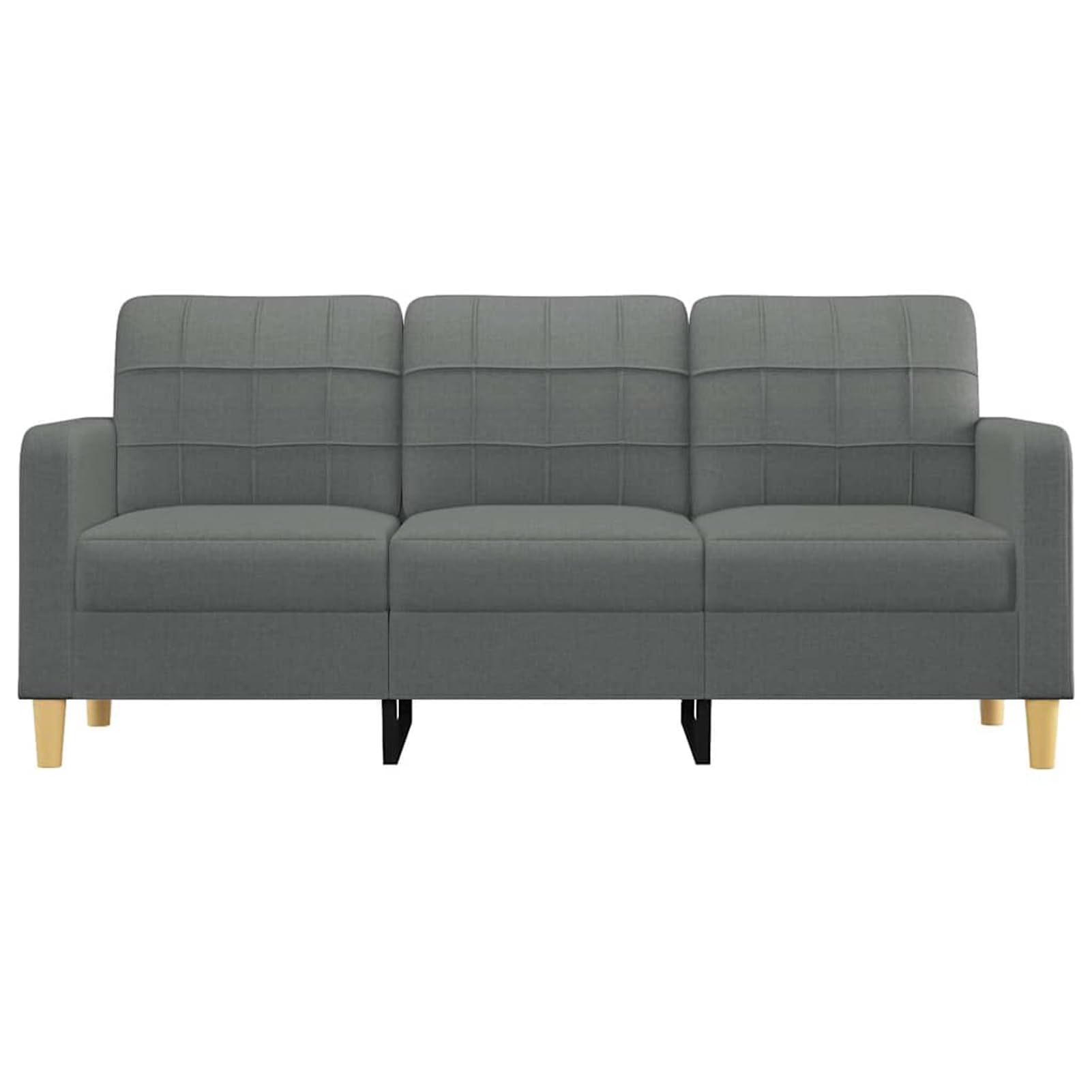 Homgoday Divano 3 Posti Moderno Grigio Scuro 180 cm Tessuto Poliestere