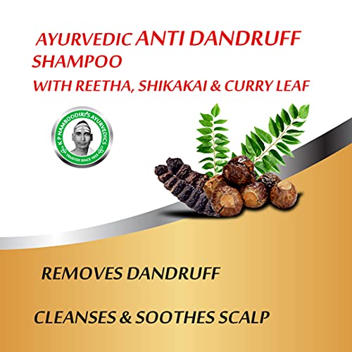 Image of K.P. NAMBOODIRI S Ayurvedic Anti Dandruff Shampoo With Reetha, Shikakai & Curry Leaf - 200Ml X 2(Pack Of 2)