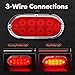Alopee 2-Pack 6 Inch Oval Led Trailer Tail Lights Enclosed Submersible Utility Trailer Brake Lights for Semi-Truck RV Camper Boat Car Tractor Motorcycle Rear Side Marker Clearance Running Lighting