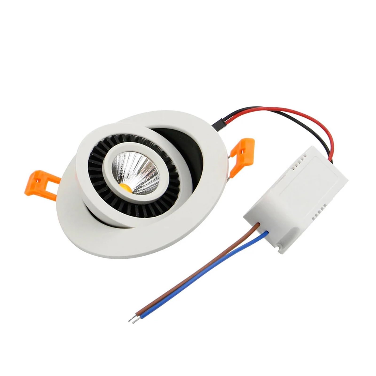 Focos empotrables de techo, lámpara Led regulable, luz de techo Cob, 5w, 7w, 10w, 12w, 85-265v, for cocina, dormitorio y hogar(Black,Cold White)