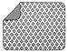 S&T 497500 Microfiber Dish Drying Mat, X-Large, 18 by 24-Inch, Grey/White Trellis