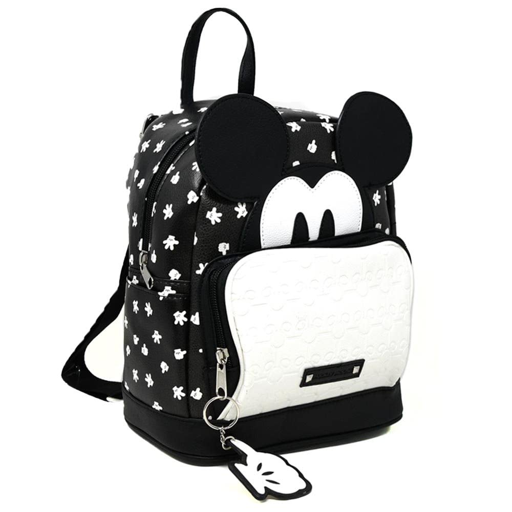 FastForward Wholesale Mickey 10 Mini Deluxe Backpack with 1 Front pocket, Black, One Size