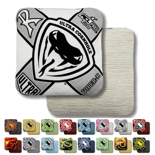 Ultra Cornhole Bags Viper-R Cornhole Bag Set - ACL Approved (White)