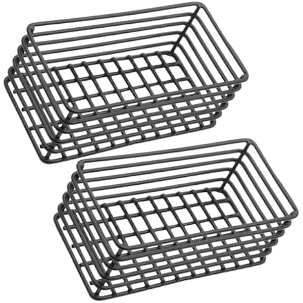 2 Sztuki Metalowy Organizer Do Cukru i Kawy Szt Stalowy Koszyk Słodziki Gazetnik i Organizer Blaty Kuchenne Biurowe Modułowy i Piętrowy System Przechowywania