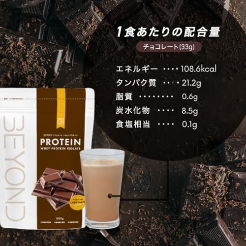 ホエイプロテイン アイソレート WPI グラスフェッド 人工甘味料不使用 チョコレート(新) - 画像 3