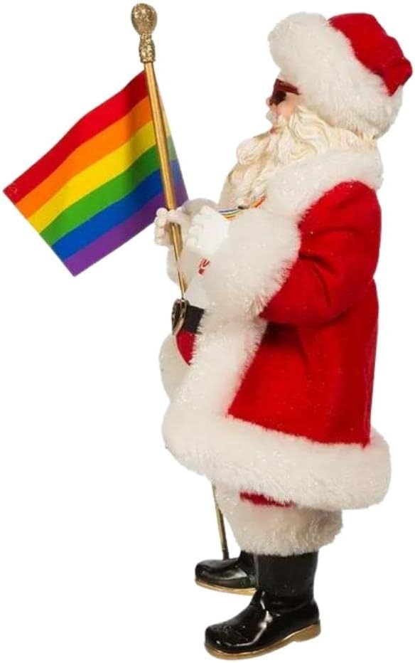 Kurt S. Adler 10-Inch Fabriché Pride Santa