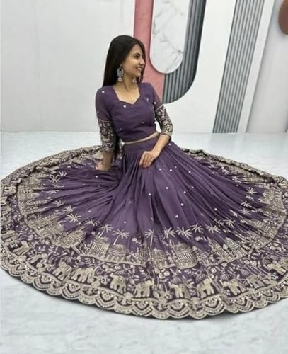 Ethvika fab purple lehenga choli – image 5