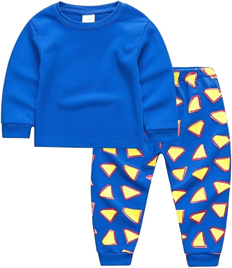 N'aix Little Boys Cotton Pajamas Kid`s Cartoon Sleepwears Pjs 2 Piece Set