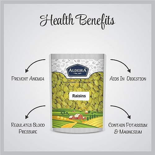 Image of ALDEIRA Natural Seedless Green Raisins 1Kg Pack I Kishmish I Dry Fruits