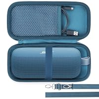 Housse Silicone Souple Bose SoundLink Flex 2e Génération | Étui De Protection Voyage Avec Mousqueton & Bandoulière | Résistante Chocs & Rayures (Noir)