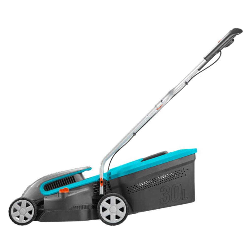 Gardena zestaw akumulatorowej kosiarki PowerMax Li-40/32: kosiarka do trawników do 280 m², szer. cięcia 32 cm, pojemność 30 l, wys. koszenia 20–60 mm, składana rączka, ergonomiczny uchwyt (5033-20)