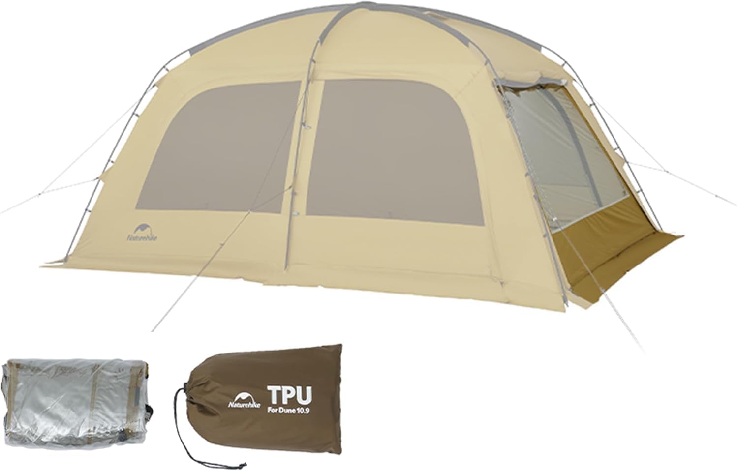 Naturehike Dune Hot Tent with Stove Jack, 117 sq ft 4 Seasons Camping Tent, 2-4 Person Waterproof Large Tent for Family, Car Camping, Picnic, Fishing, 6 Person