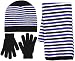 Girl's 3 Piece Knit Hat, Scarf & Gloves Set