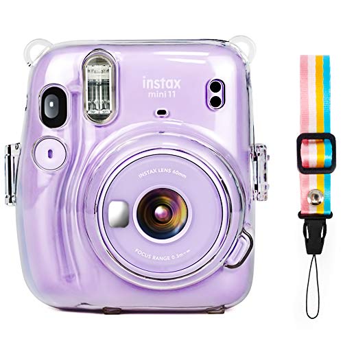 Elvam Camera Clear Protective Case Bag Compatible with Fujifilm Instax Mini 11 Instant Camera with Detachable Adjustable Strap - (05)