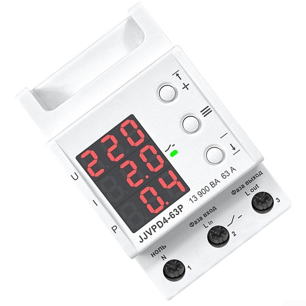 Relé de protección de tensión de 230V con indicador True RMS para DIN