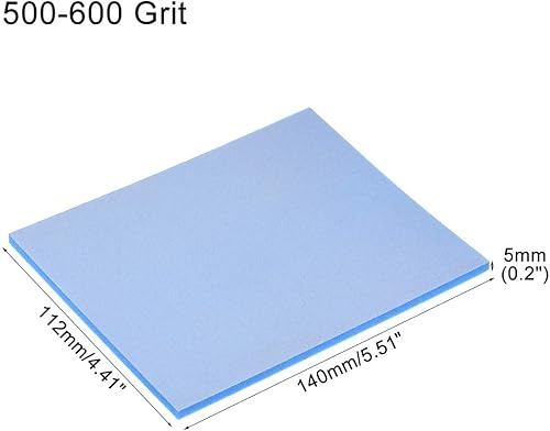 Miniatura 2 de uxcell Bloque de esponja de lijado, grano 500-600, 5.512 in x 4.409 in x 0.197 in