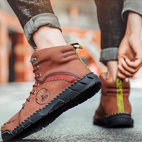 Vilobel Mens Work Boots, Vilobel Mens Slip on Shoes, Orthopedic Boots Waterproof Lightweight Absorption3