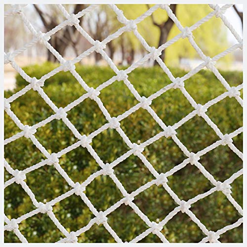 XXN Rope Net,Barriere Net Balcony Stair Safety Protection for Pet Kids Cargo Net Garden Plant Decoration Court Fence Outdoor Lattice Goal Backstop Ball Stop Cord Netting White Support Customization