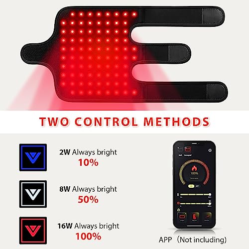 Red Light Therapy Knee Device For Body Elbow,660Nm Light And 850Nm Near Infrared Light,App Control,Pain Relief,Home Use,Gift (Black 1) #TOP5