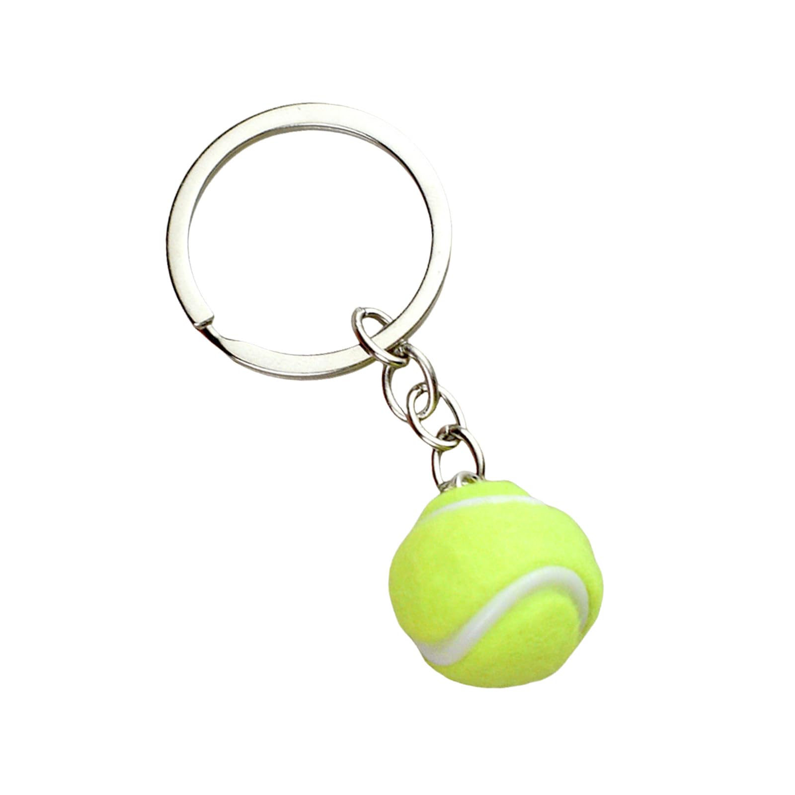 Buxuaaaa Alloy Tennis Shaped Keyring for Bags Backpacks Athletic Gears Realistic Miniature Sports Ball Decoration Accessory Tennis Lover Gift Accessory