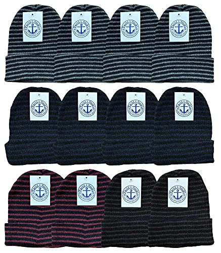 Image of YACHT & SMITH Kids Winter Beanie Hat Bulk Pack Warm Acrylic Cap