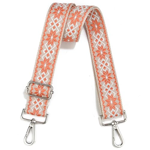Image of Crossbody Straps for Purses Silver Hardware Purse Strap Wide Shoulder Strap Adjustable Replacement