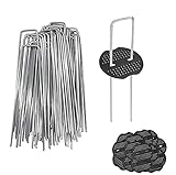 Fácil de instalar: el extremo frontal afilado ayuda a que el pasador en U atraviese el piso. Los martillos de goma solo deben usarse en terrenos duros o grava. Una gran cantidad de ganchos proporcionan suficientes clavijas para que los jardineros en el patio trasero lleven a cabo varios proyectos e instalaciones en su hogar o cerca del césped de su cobertizo.