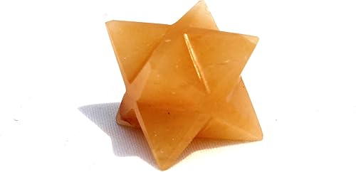 Merkaba de cuarzo dorado de 1 pulgada Star Jet International Healing Spiritual Divine India A++ Crystal Therapy Geometry