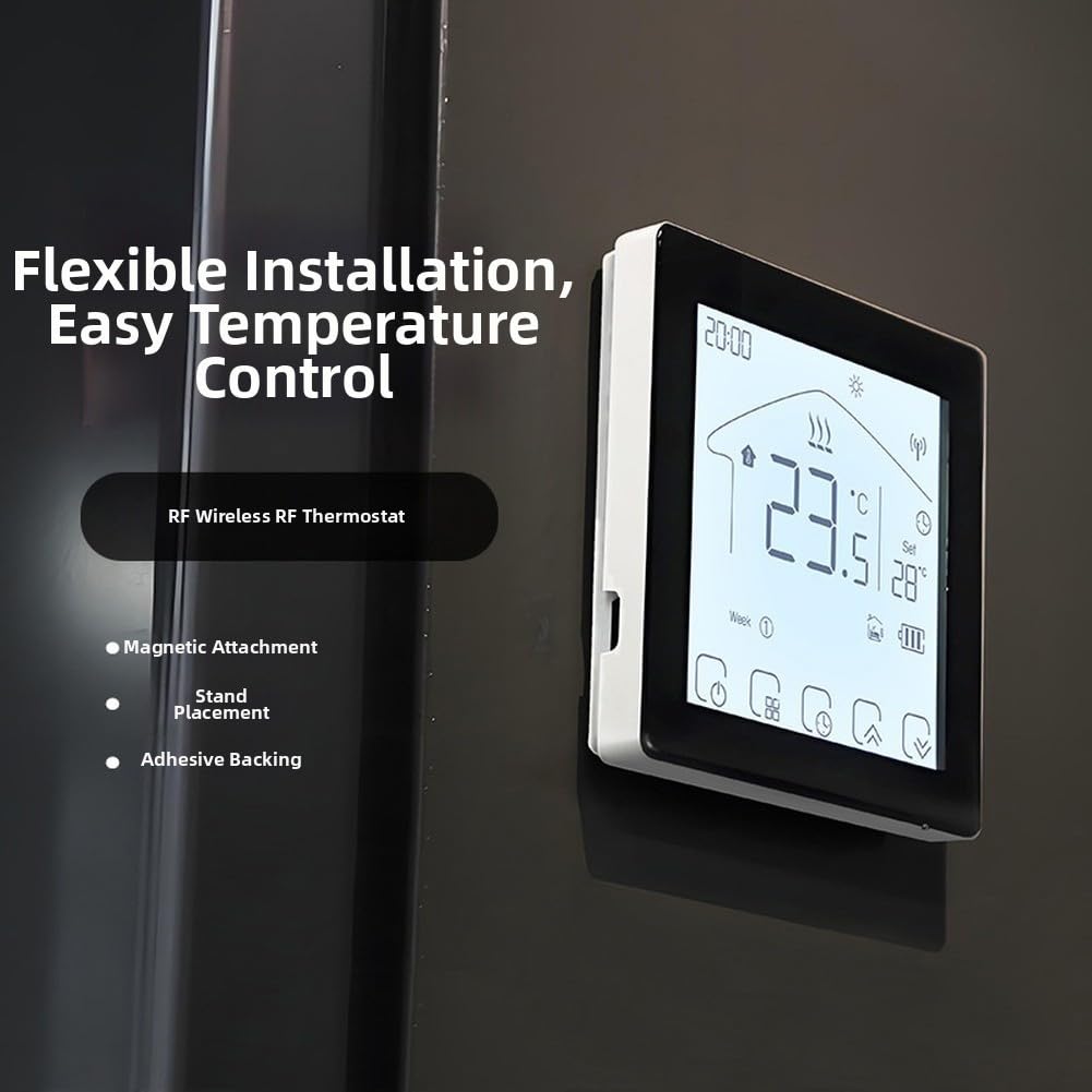 Pannello di controllo della temperatura intelligente WiFi per riscaldamento elettrico a pavimento e caldaie da parete con batteria a lunga durata da 2600 mAh e telecomando per case del Regno