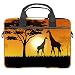 Produktbild Sunset Two Giraffe Laptoptasche Messenger Bag Slim Aktentasche mit Umhängetasche Computer und Tablet Tragetasche für 13,4-14,5 Zoll