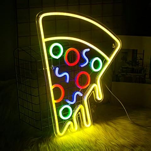 Pizza Neon Light Sign for Bedroom and Parties Cover