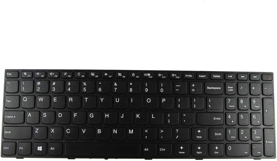 Abakoo New Keyboard Compatible with Lenovo IdeaPad 110-15ISK Laptop US Non-Backlit with Frame