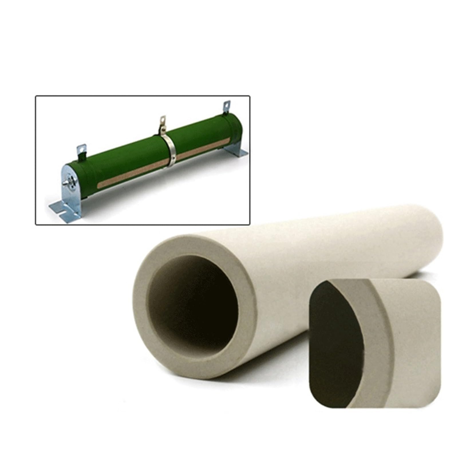 Resistencia Variable de 400 W, potenciómetro, Tubo de Porcelana, Resistencia Ajustable, reóstato Deslizante (Color: Potencia máxima de 400 W, tamaño: R máx. 200 ohmios)
