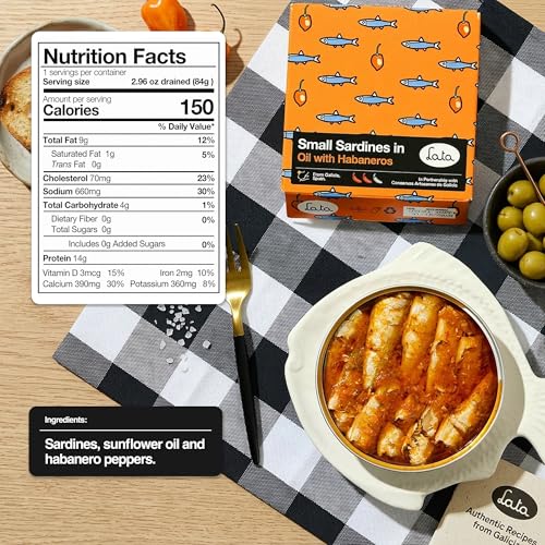 Lata spicy sardines collection 3-pack, wild caught in olive oil variety with jalapeños, habaneros and spiced olive oil, premium tinned fish gourmet seafood pantry pack — view 3