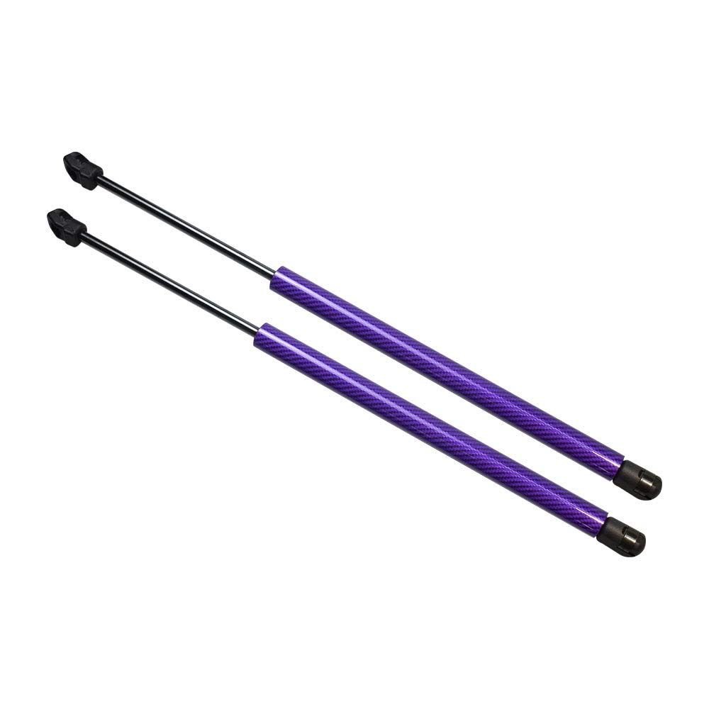 JINGLING Qté (2) vérins à gaz universels 95 kg/931N 61 cm - Supports de levage pour capot de coffre, armoire, porte, bateau, bus, fenêtre (fibre de carbone violet)