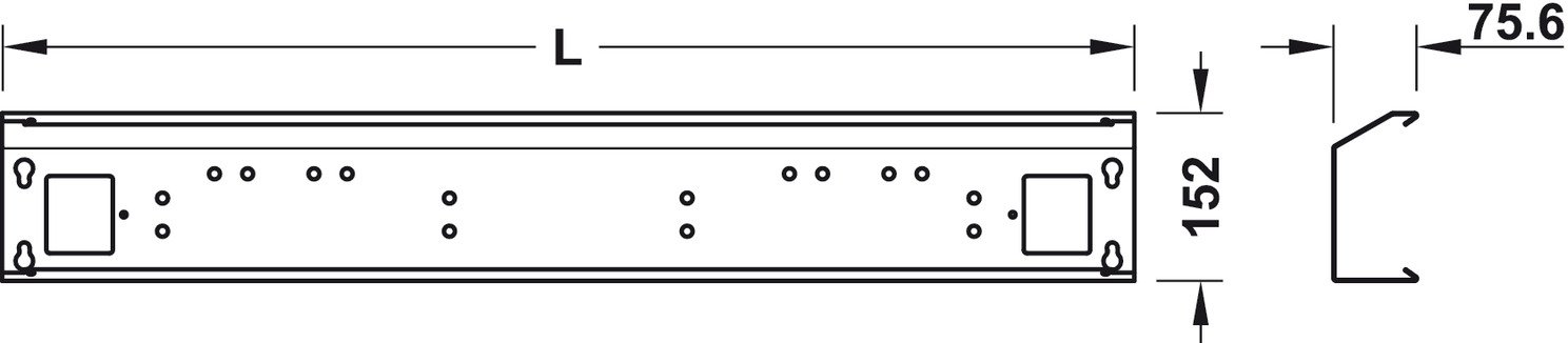 Scrivania Cavo Let - Traffico Bianco Ral 9016, Länge: 1024 mm
