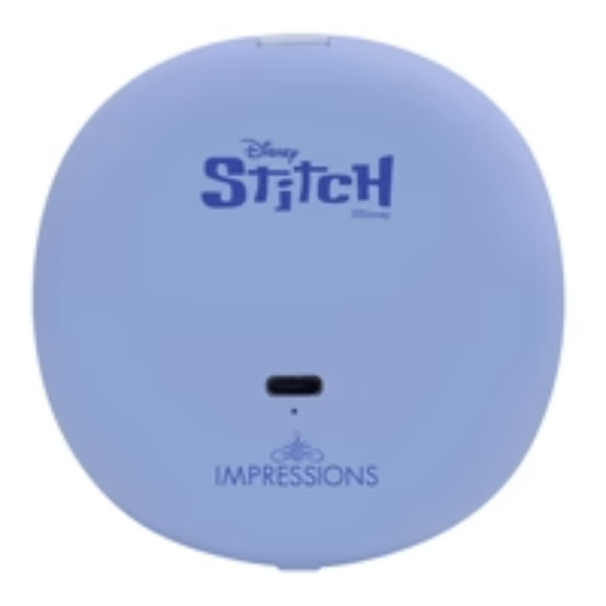 Impressions Vanity Stitch 626 - Espejo compacto con luz diurna LED para mujer, espejo de maquillaje de viaje iluminado con aumento 3X, obra de arte de puntada impecable, brillo ajustable y botón de