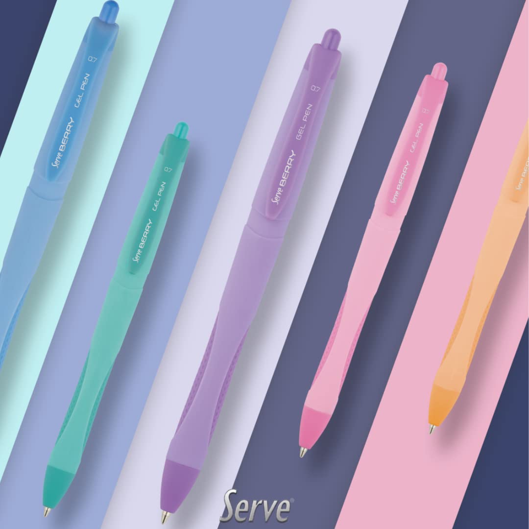 Serve Berry Jel Kalem 07mm Pastel Turuncu 30 (2 paketi)