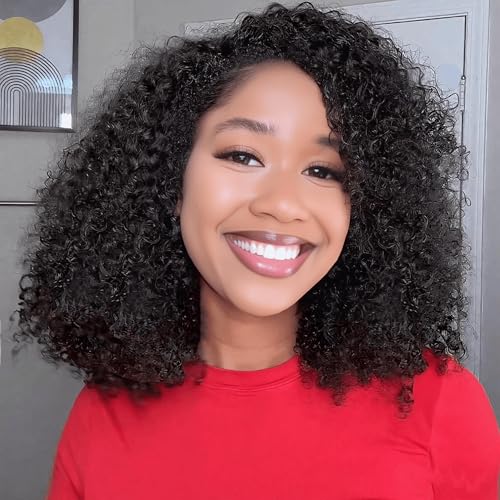 veravicky Half Wig Human Hair - 200% Density Curly Half