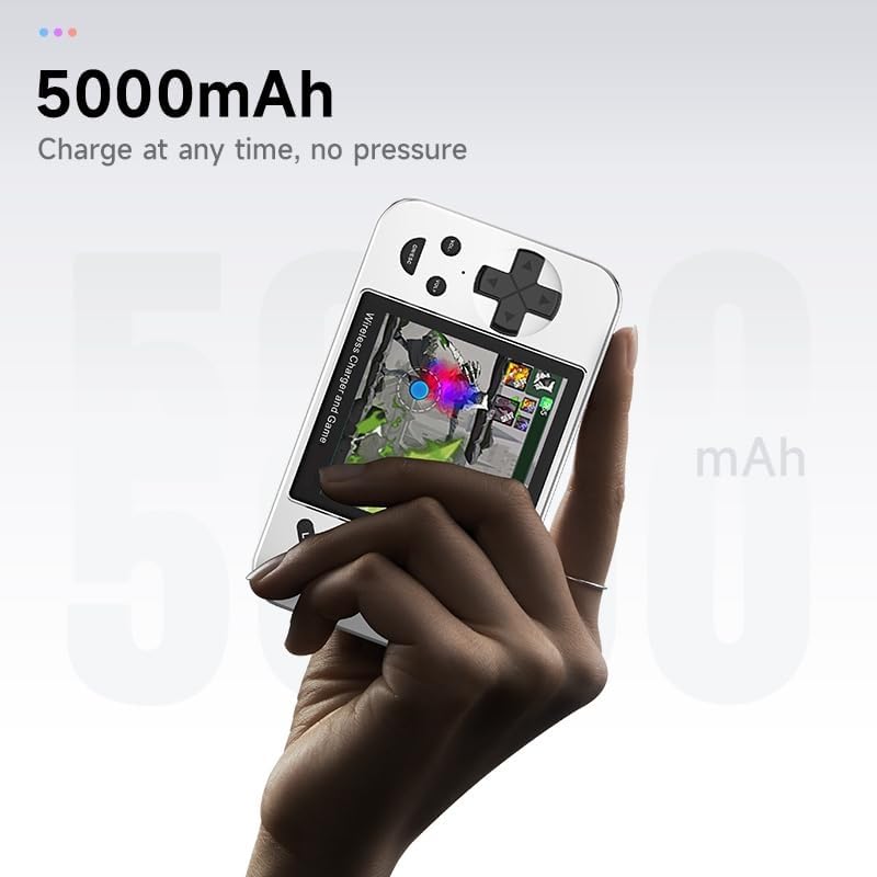 Miniatura 4 de Consola de juegos portátil Mini consola retro, 5000mAh portátil Pocket Arcade soporta carga inalámbrica con cable, juego clásico, libro electrónico,