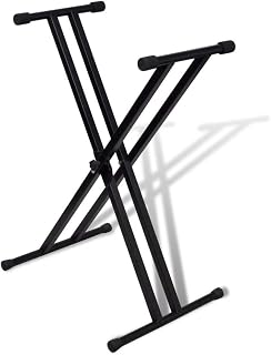 Piano Keyboard Stand, Durable Practical Double Braced Heavy Duty Keyboard Stand Multi Uses Portable for Music Lovers for Home