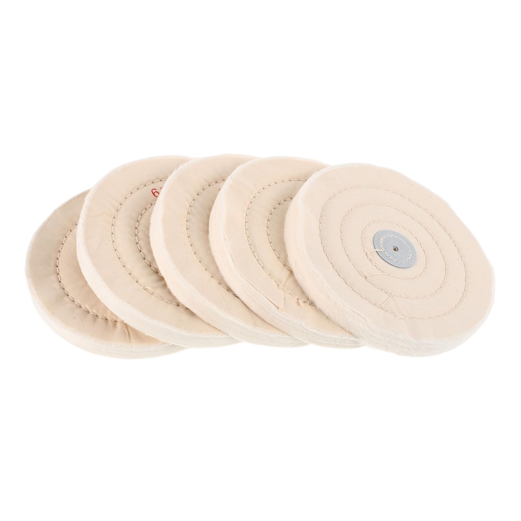 DOITOOL 5pcs Cotton Polishing Wheels Small Wheel Polishing Kit for Car Buffing for Drill Polisher